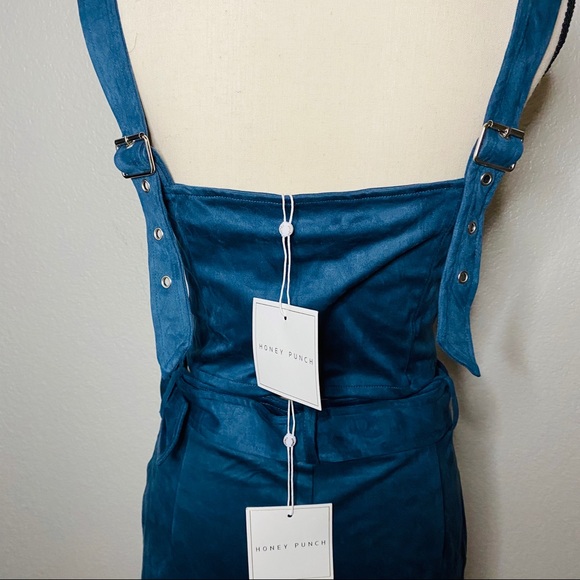 NEW Teal Suede 2 Piece Skirt and Crop Top Set - Picture 7 of 7